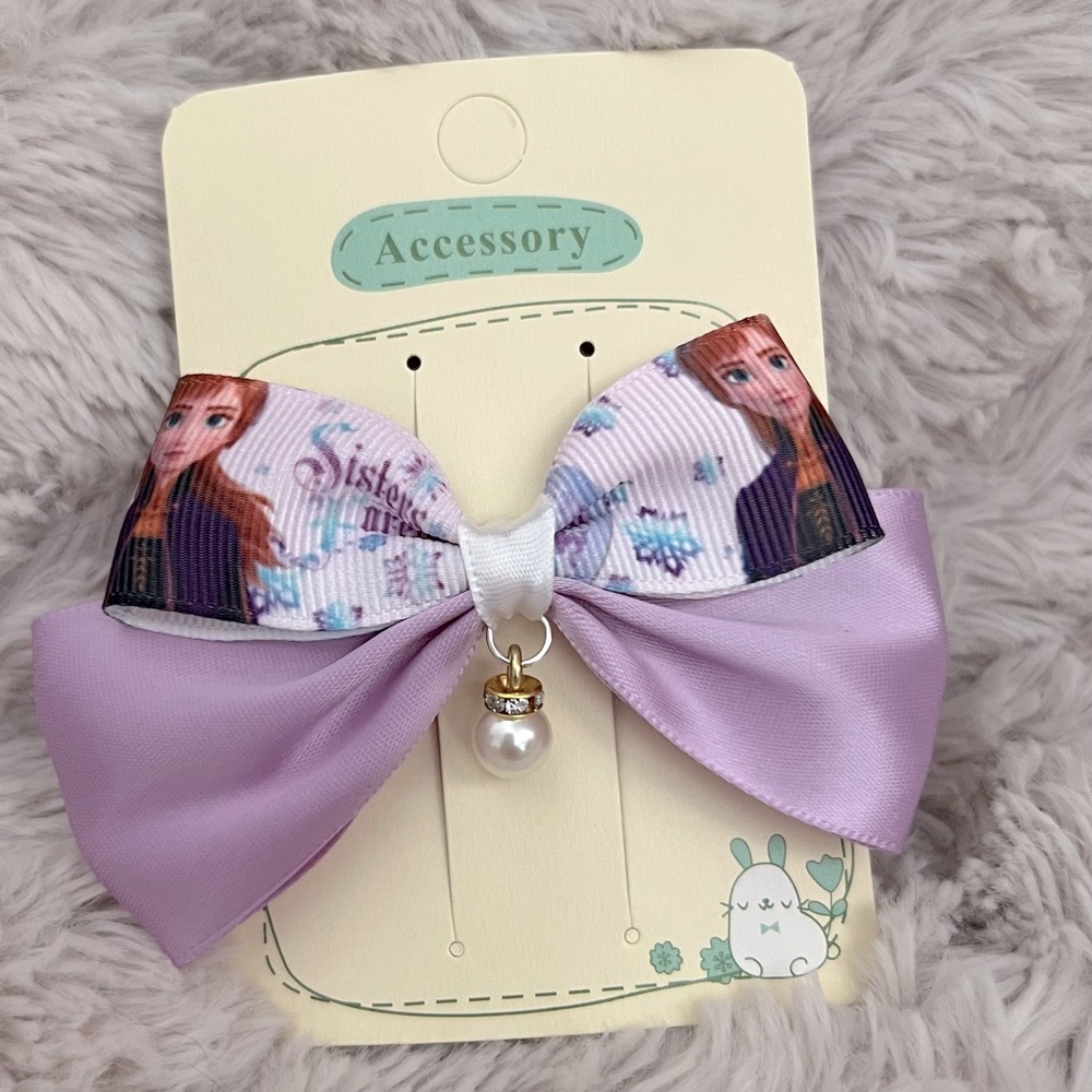 🌸3/$10) Handmade Disney Frozen Anna Hair Bow Clip